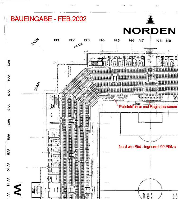 Planung des Stadionumbaus der FIEBIGER GMBH Februar 2002
